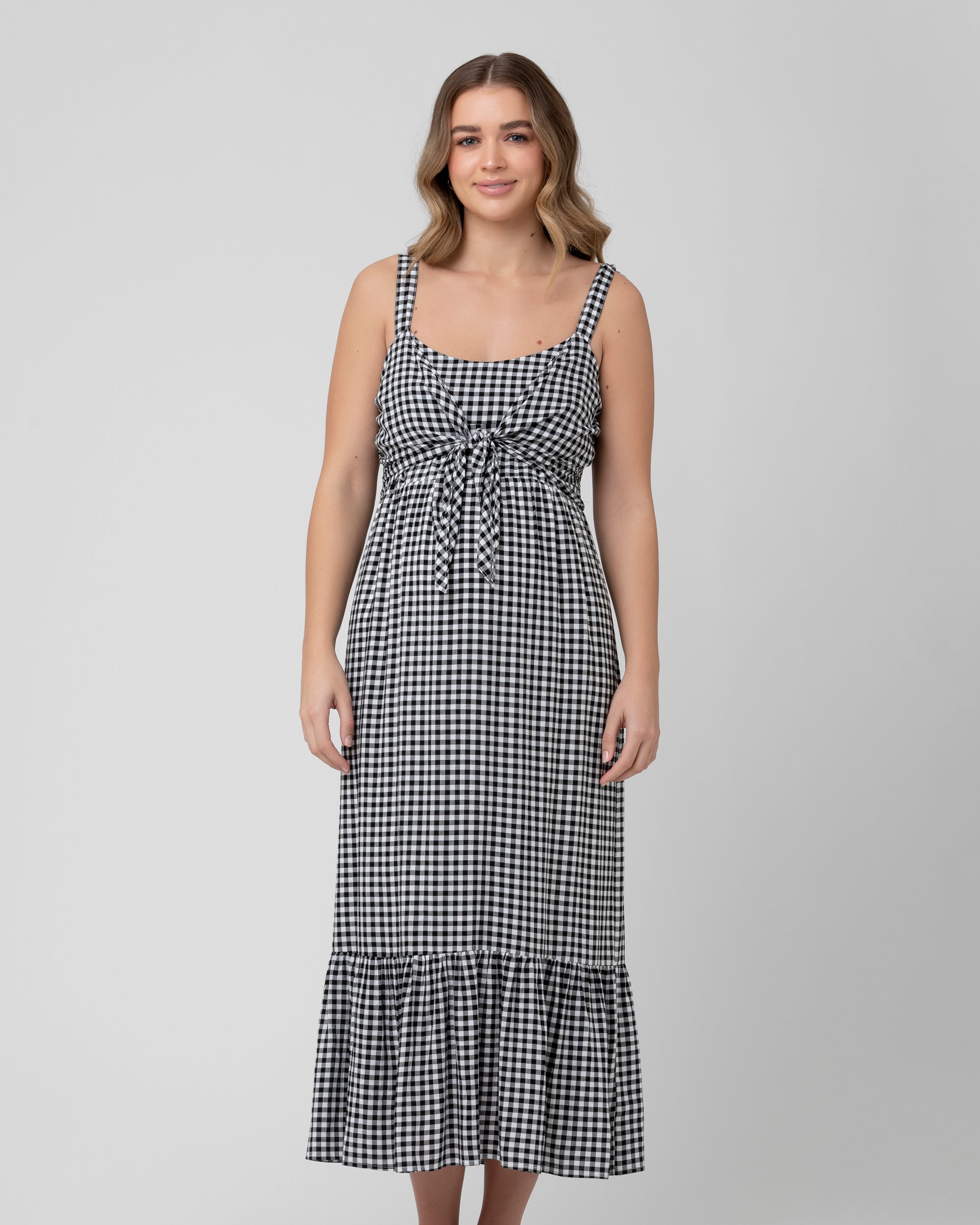 Black and white gingham clearance maxi dress