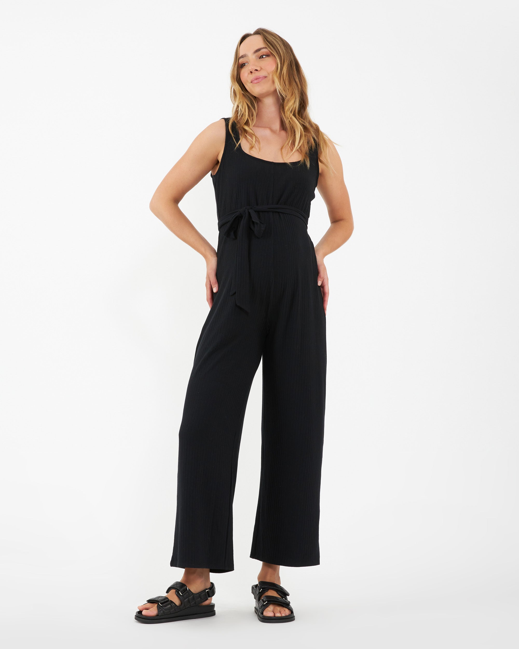 Ribbed deals jersey jumpsuit