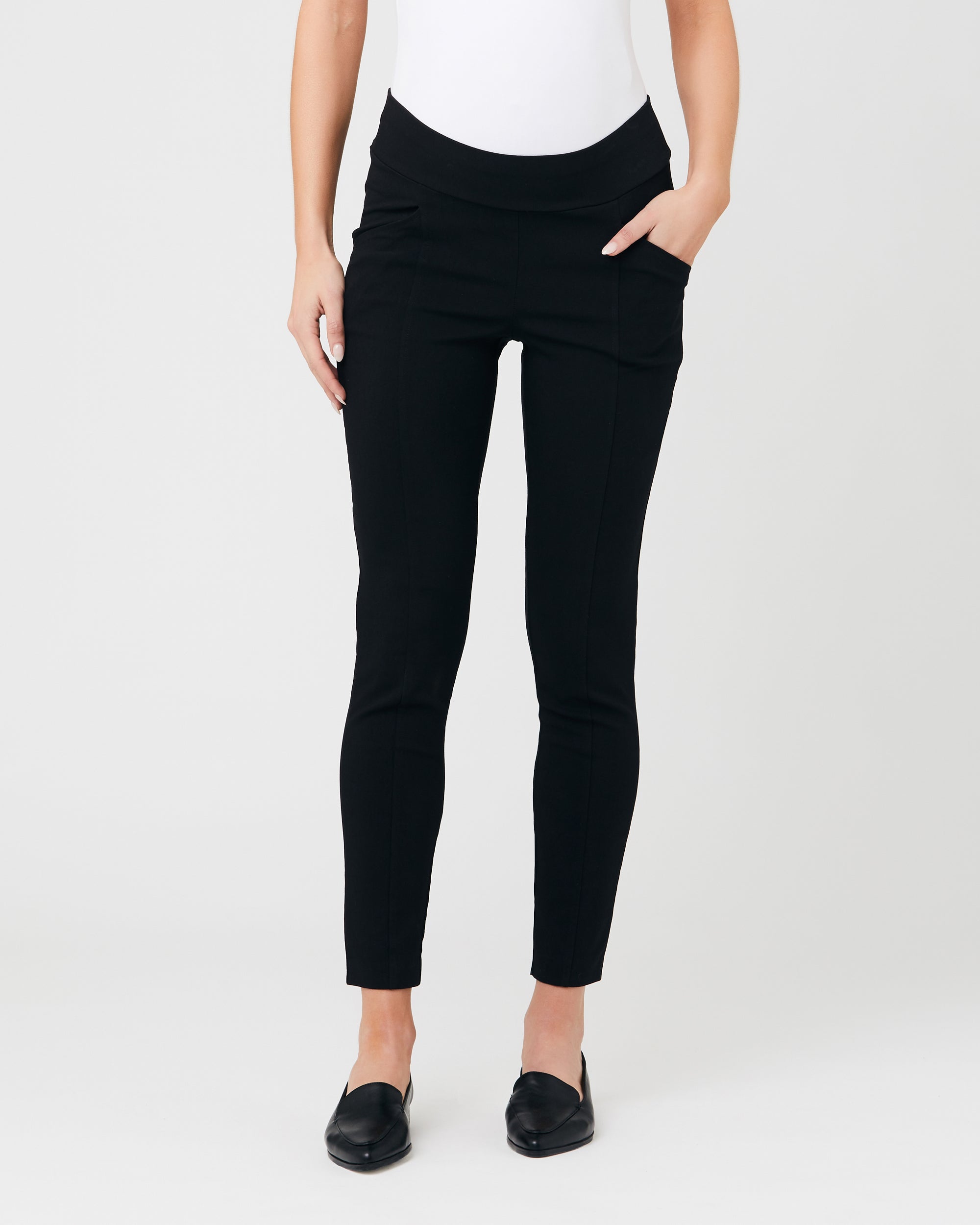 Skinny leg best sale work trousers