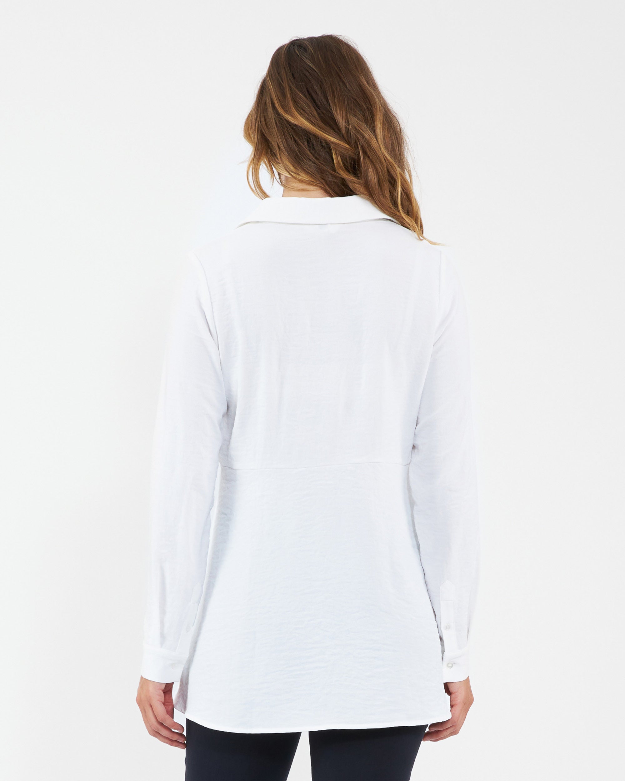 Tina Peplum Shirt - White