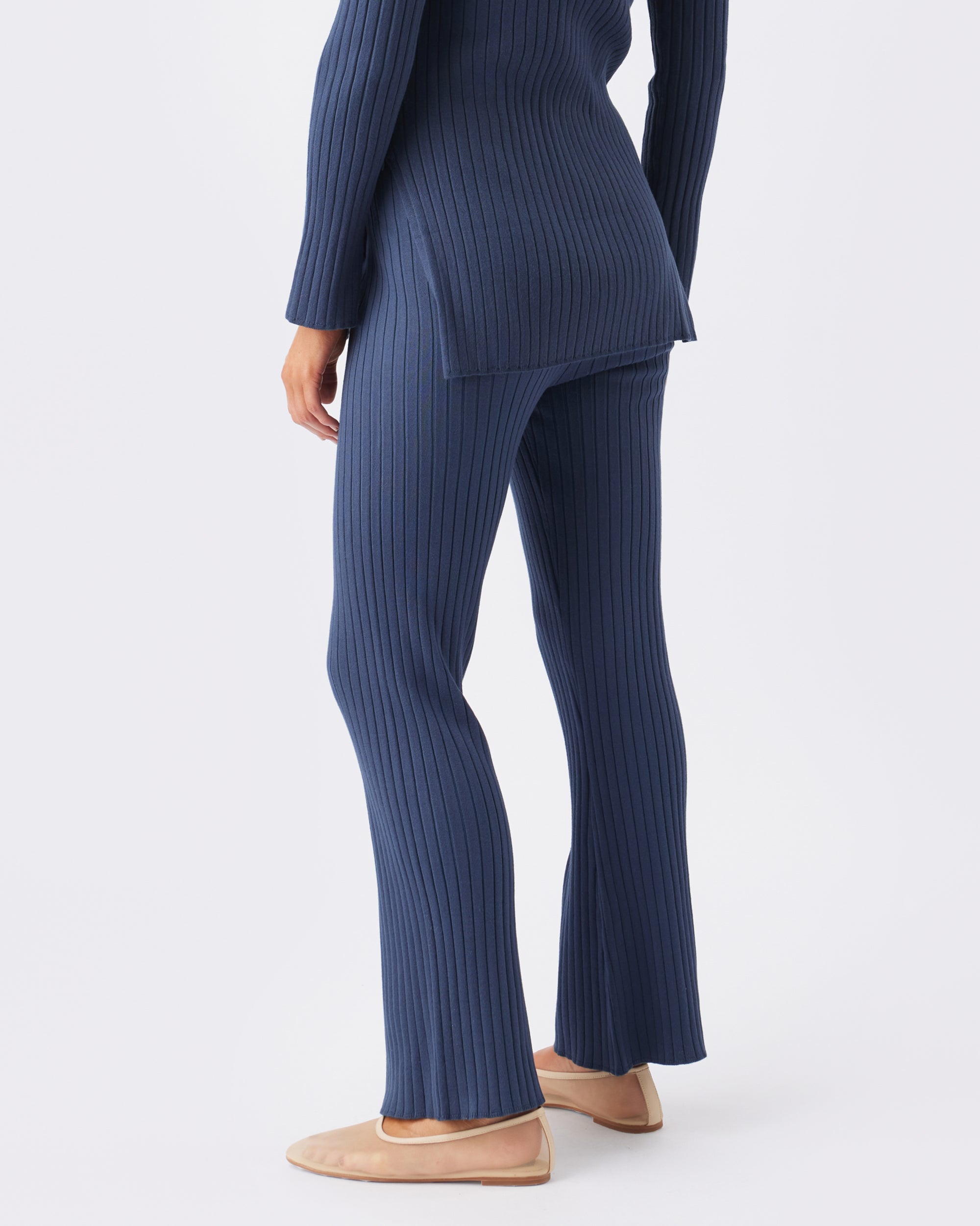 Sienna Rib Knit Pant  French Navy