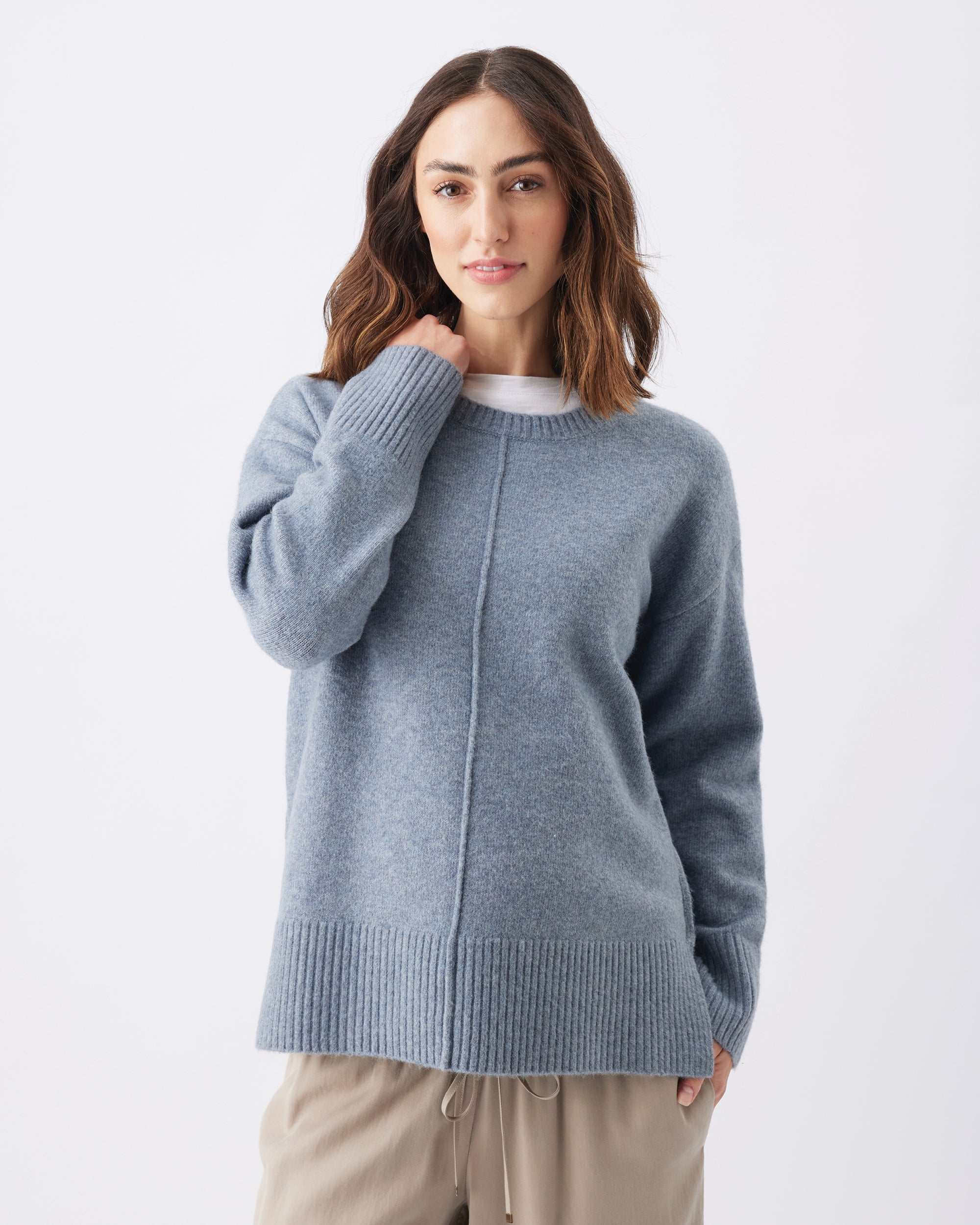 Eva Nursing Knit  Blue Marle