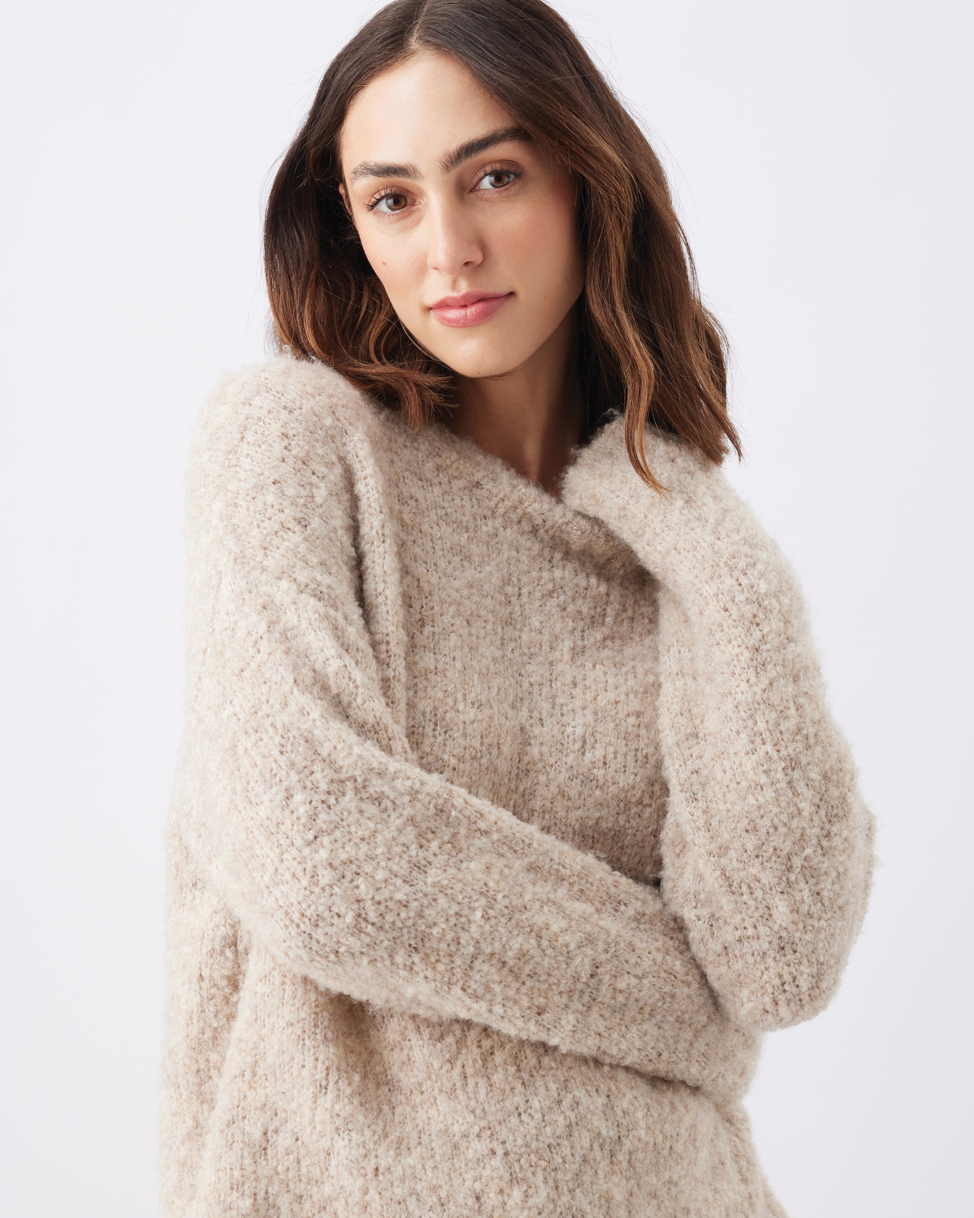 Theo Cosy Knit  Latte