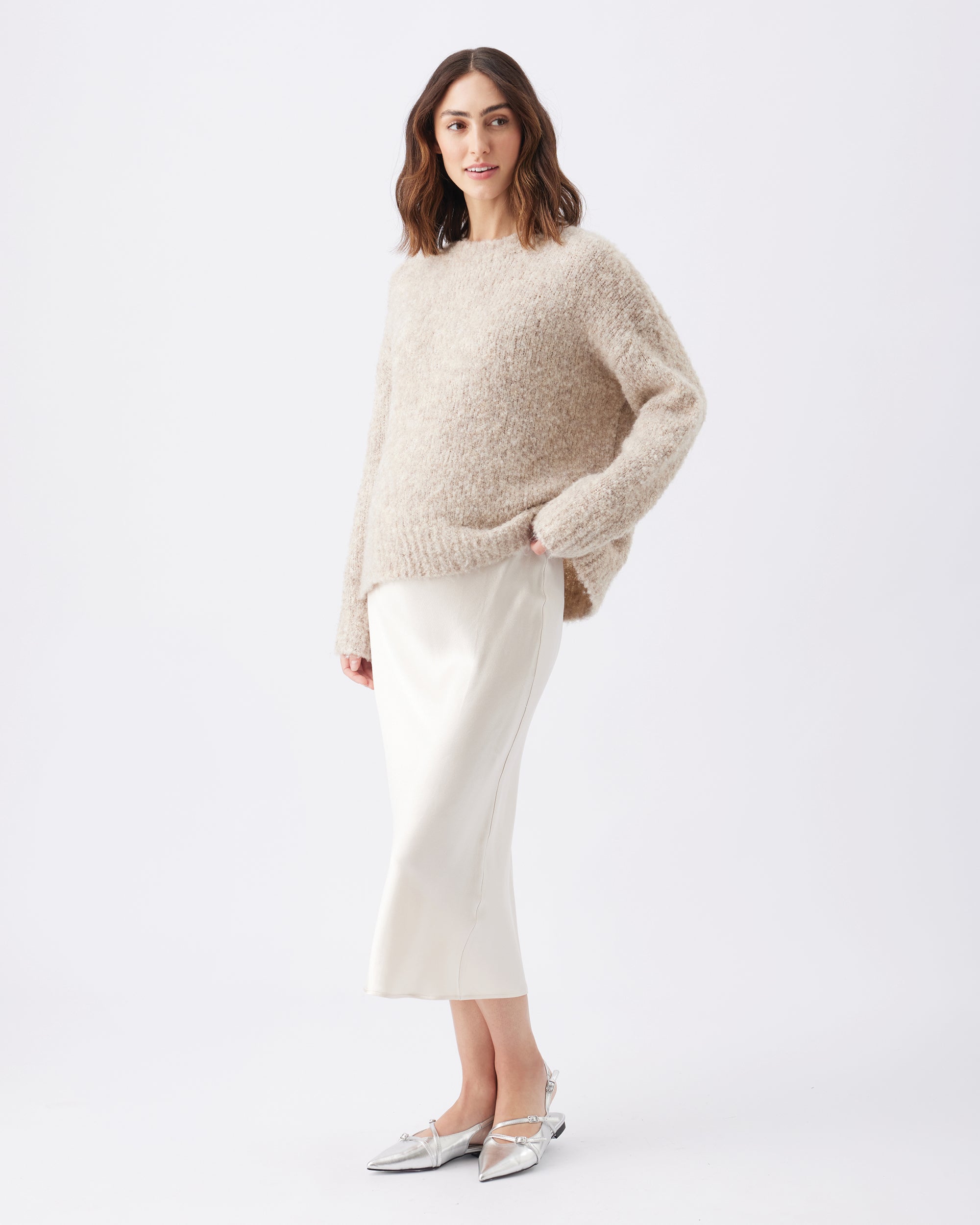 Theo Cosy Knit  Latte