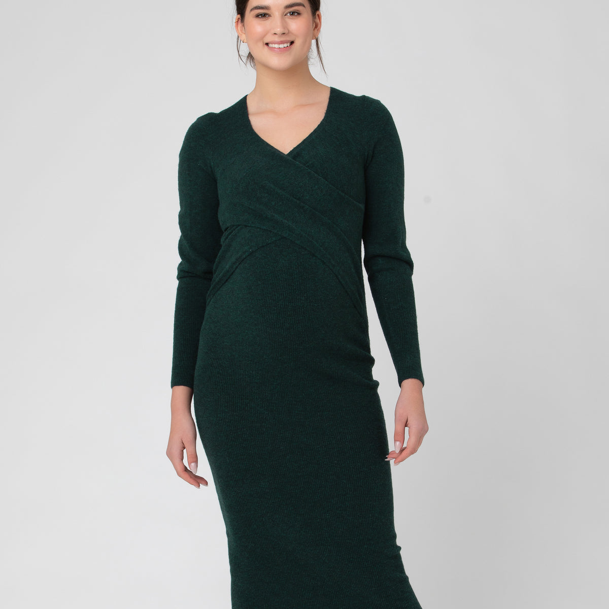 Ripe Maternity Maternity Ripe Heidi Cross Front Nursing Knit Dress