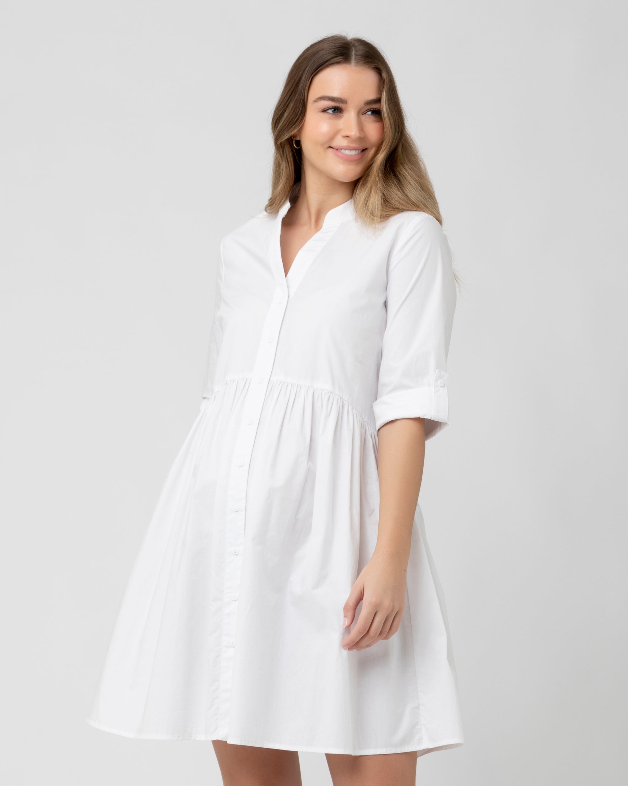 White hotsell poplin dress