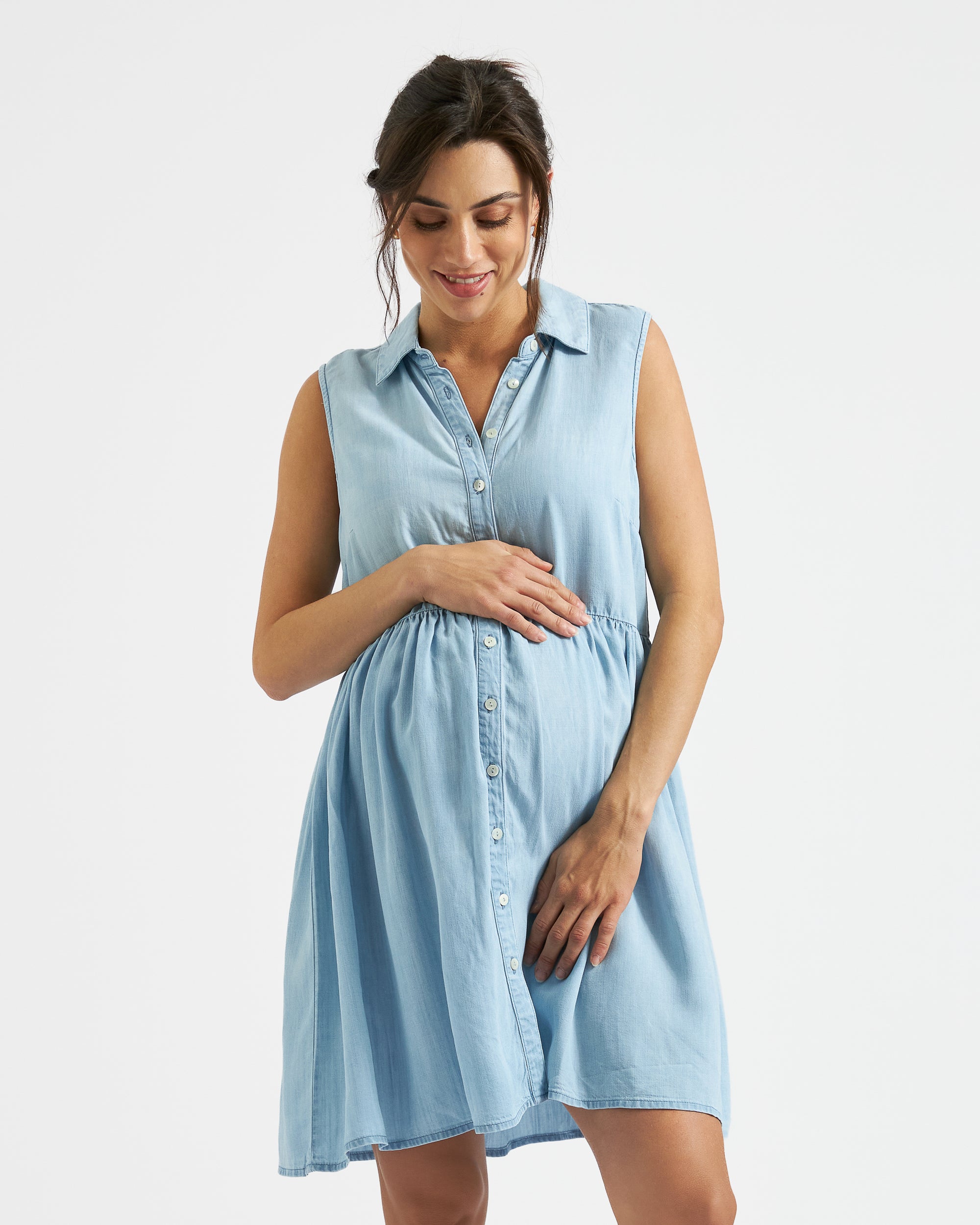 Bec Chambray Dress  Clean Fade