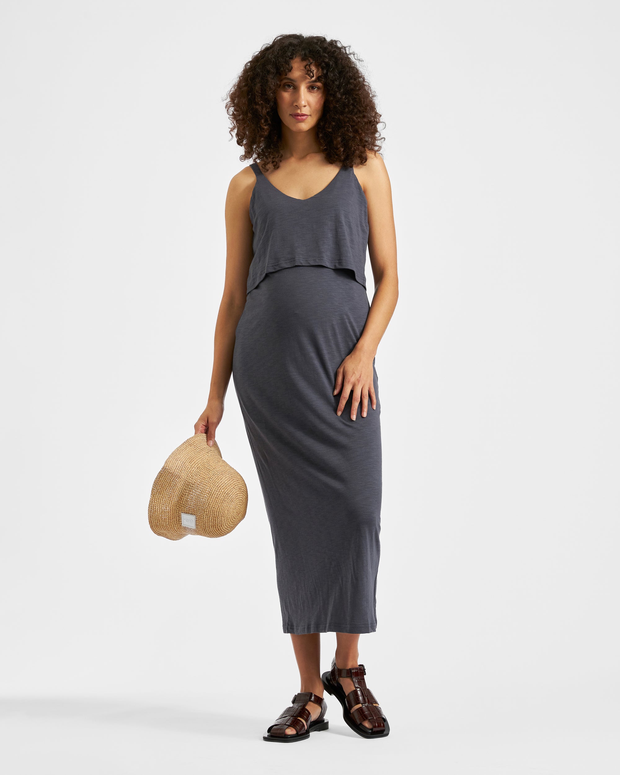 Kerry Nursing Dress  Slate