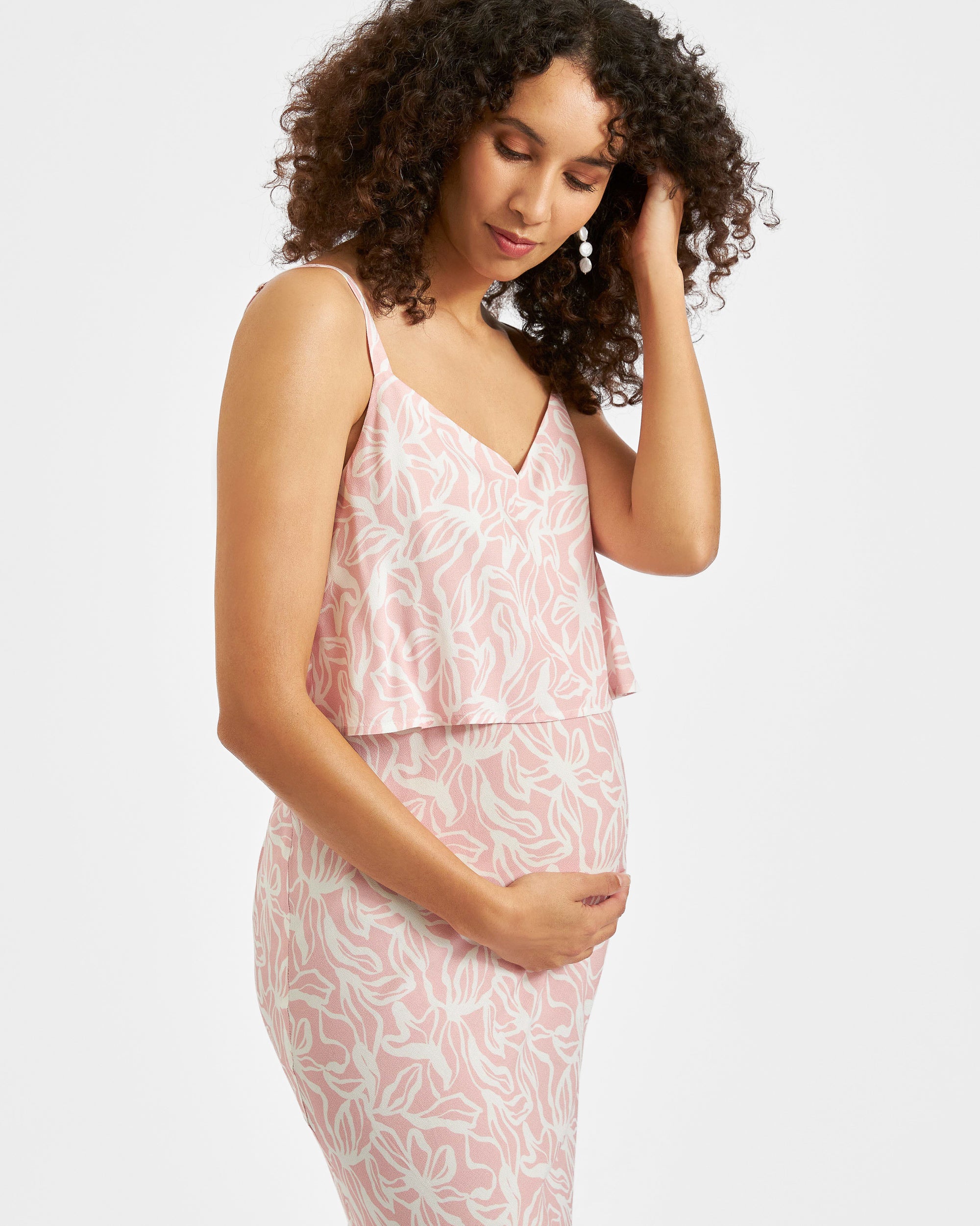 Jilly Nursing Slip Dress  Soft Pink