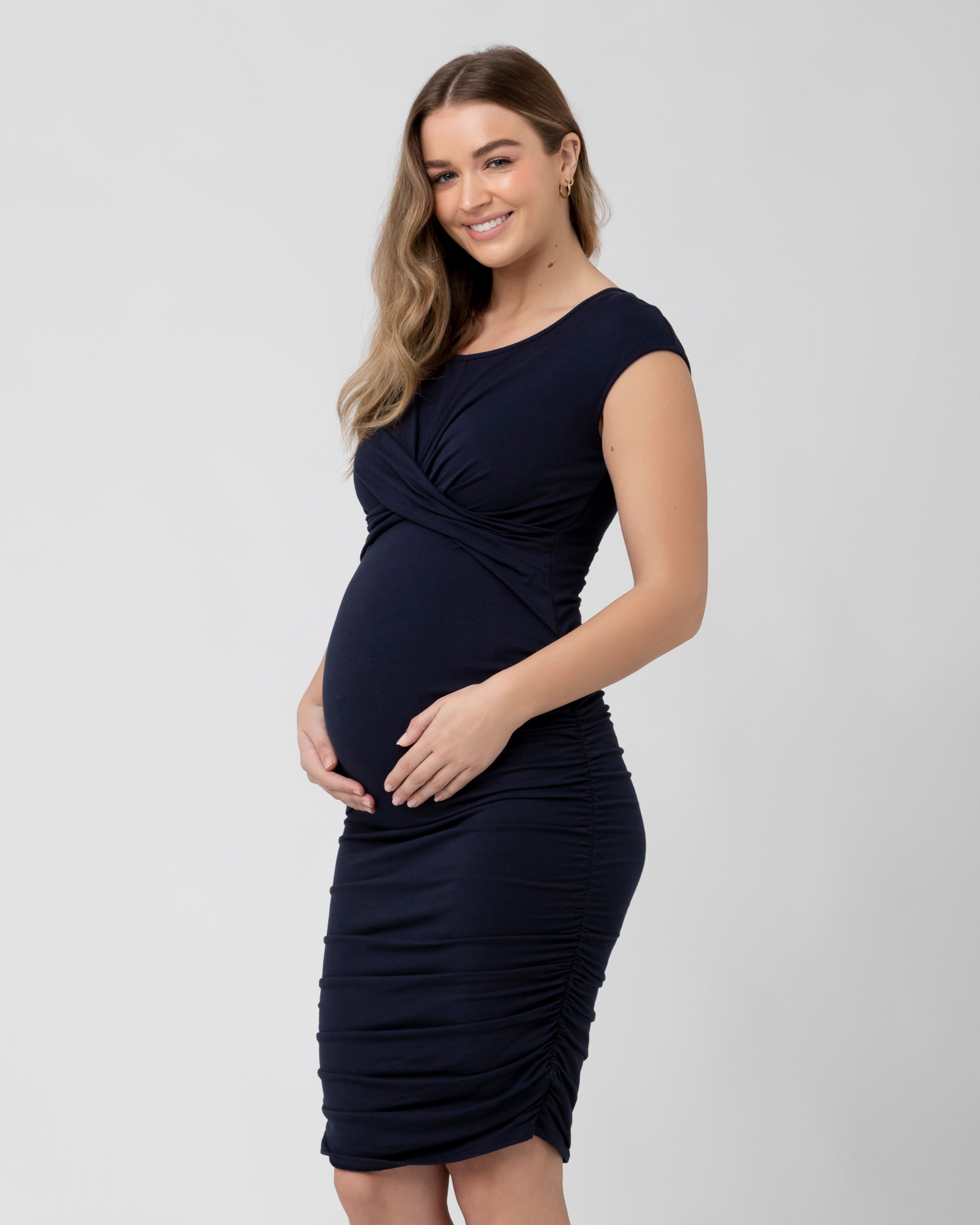 Ripe Maternity Women's Maternity Alexis Dress, Ink, Large at  Women's  Clothing store