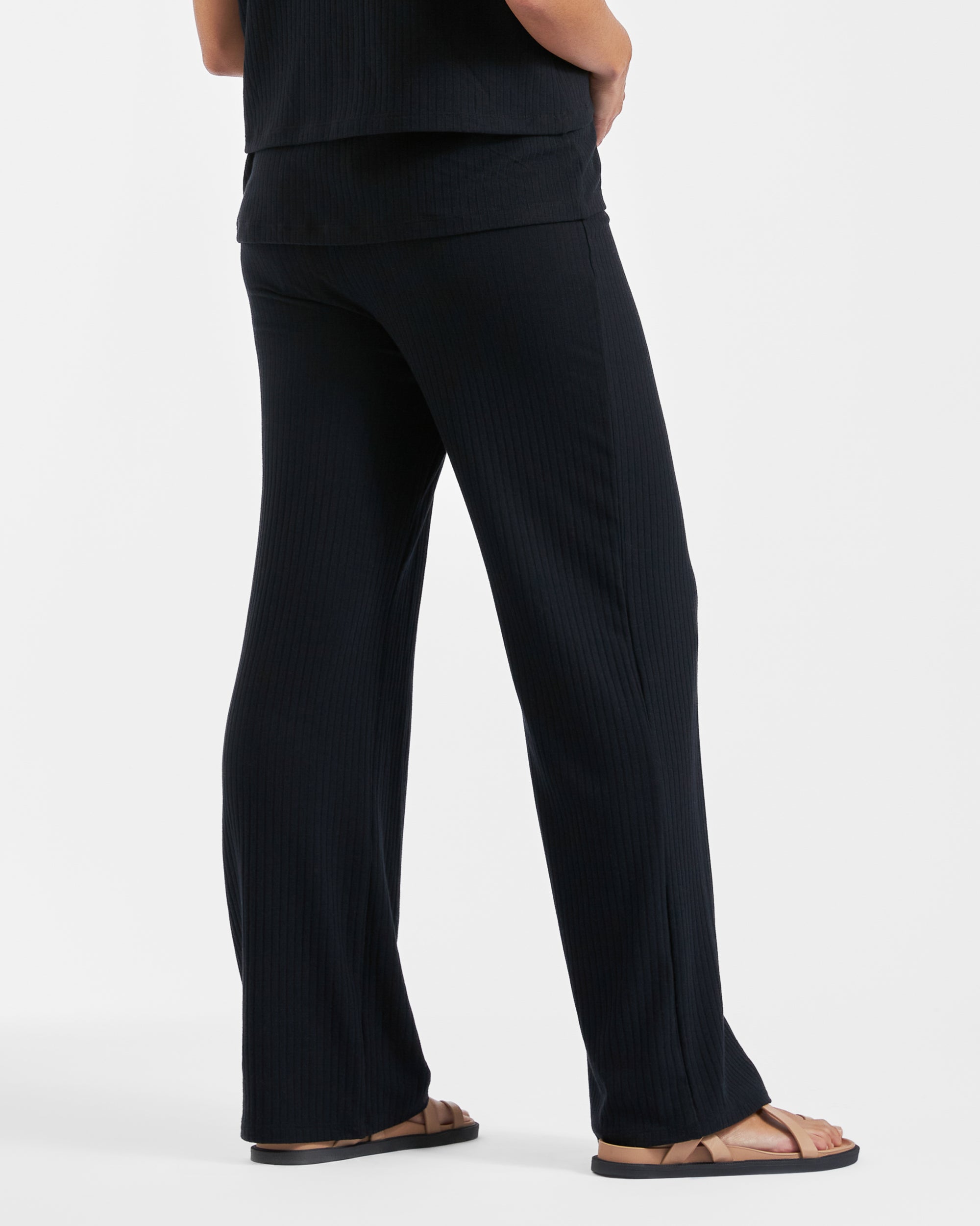 Cindy Rib Pant  Black