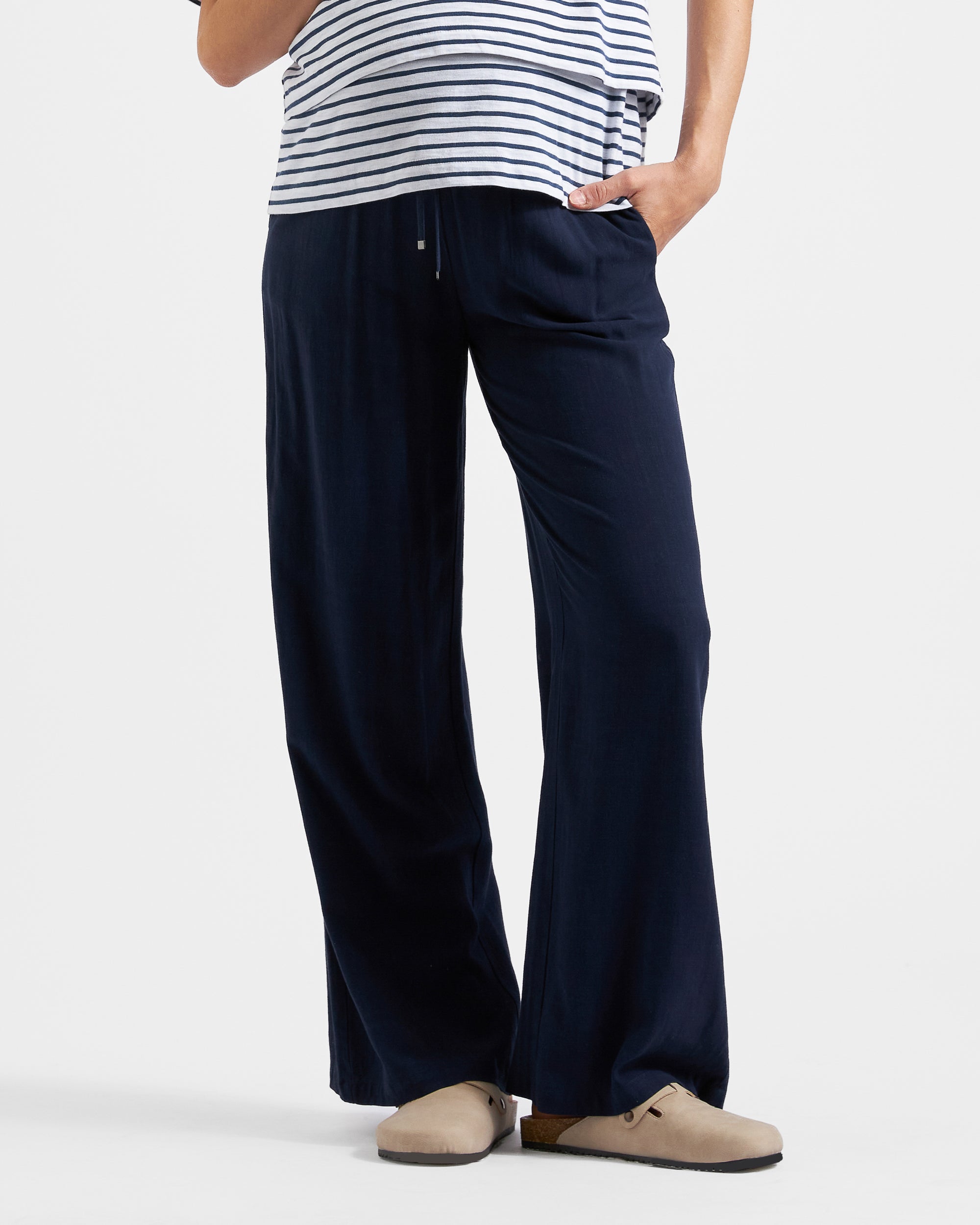 Marlow Shirred Pant Navy