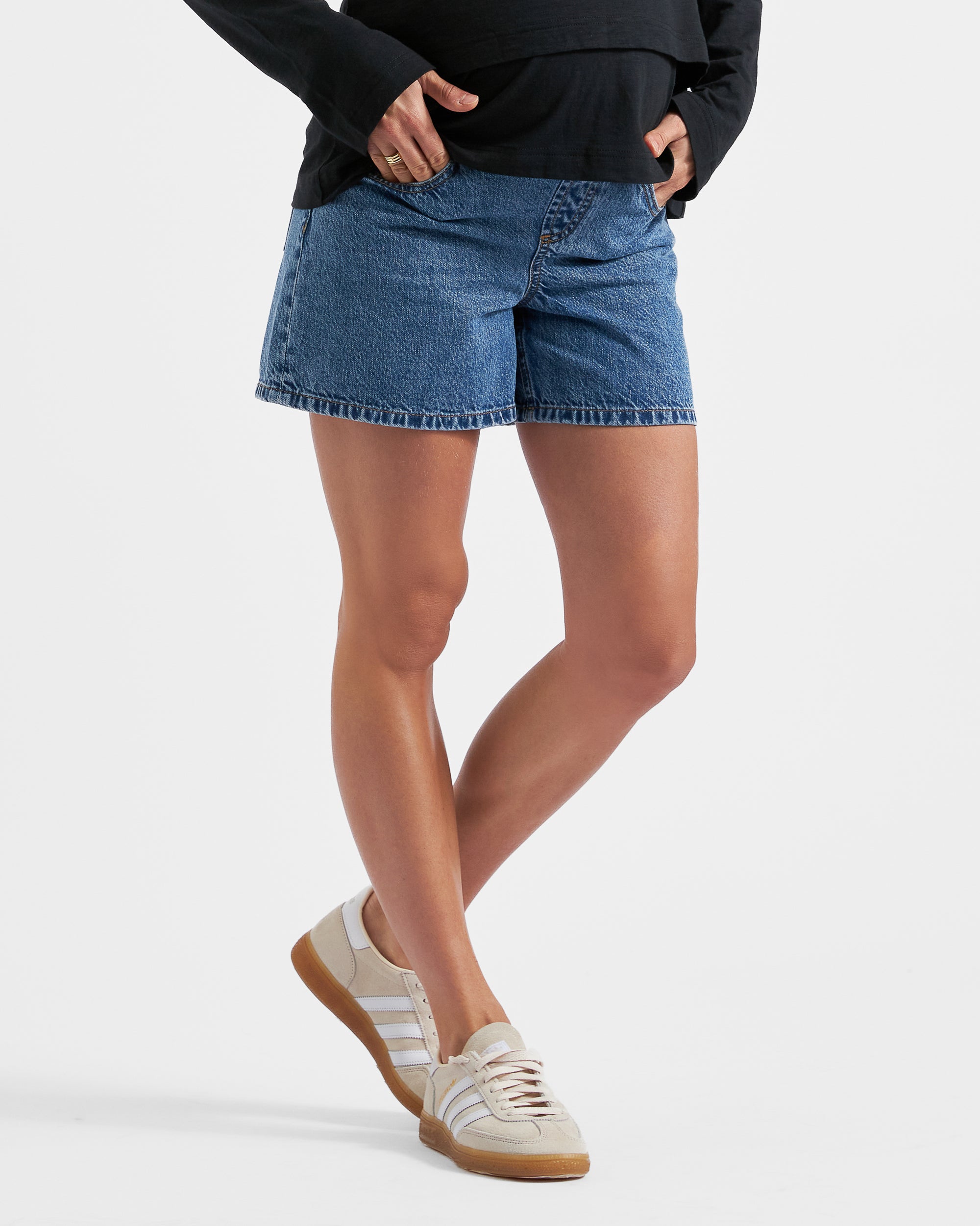 Brooklyn Denim Short  Mid Wash