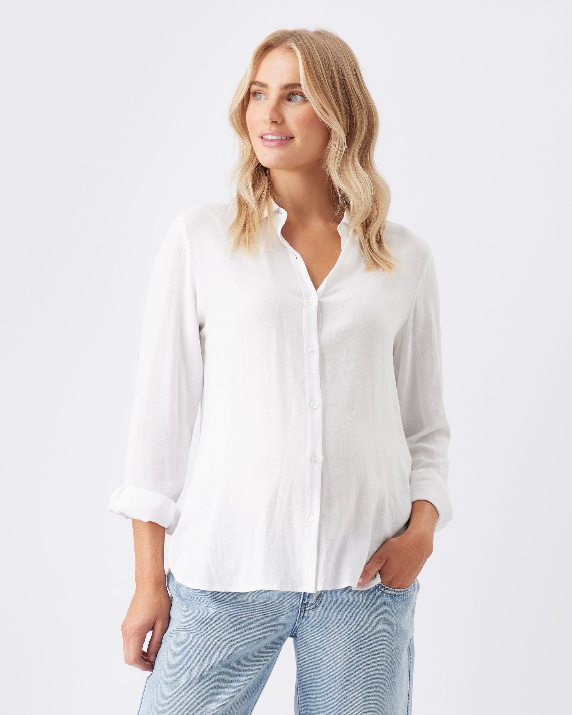 Clara Relaxed Shirt  White