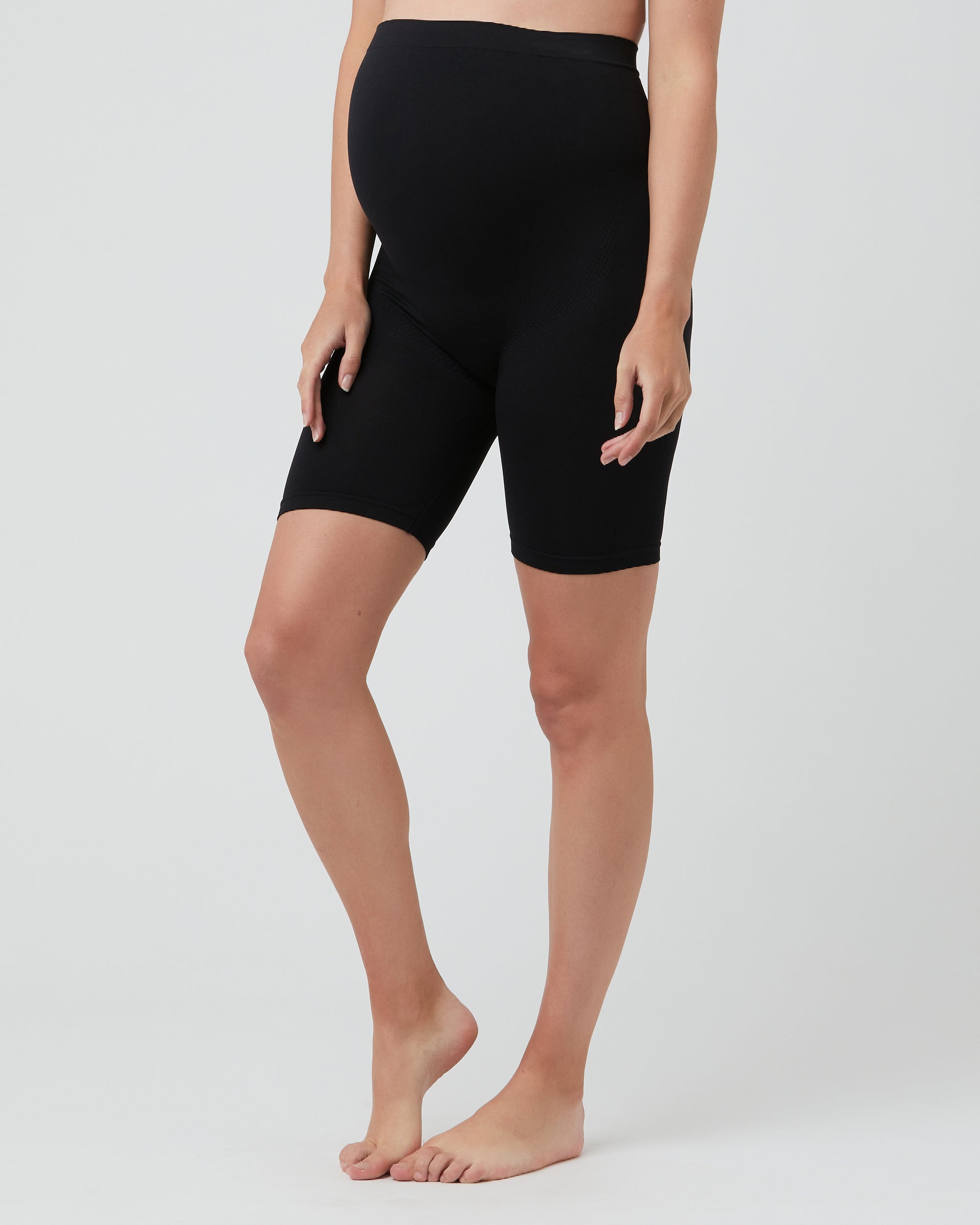Buy SHAPERX Shorts Maternity Leggings Over The Belly Pregnancy Maternity  Pants with Extra Back Support (Black) (Size) 2XL at