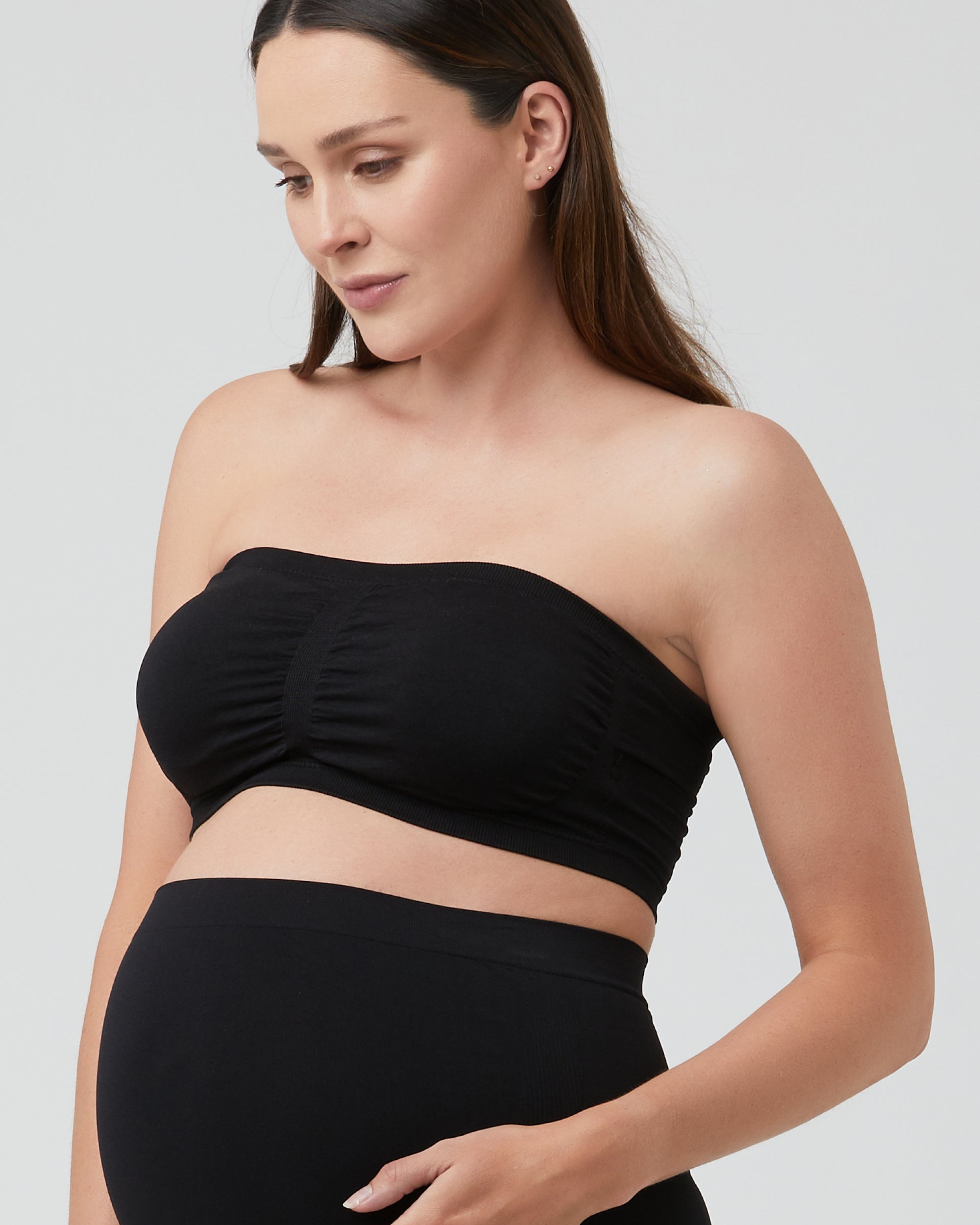  Bandeau Top with Support Maternity Bralette Lace Panel Large  Exercise Strapless Black Dresses Reusable Bra Pads C Cup : Ropa, Zapatos y  Joyería