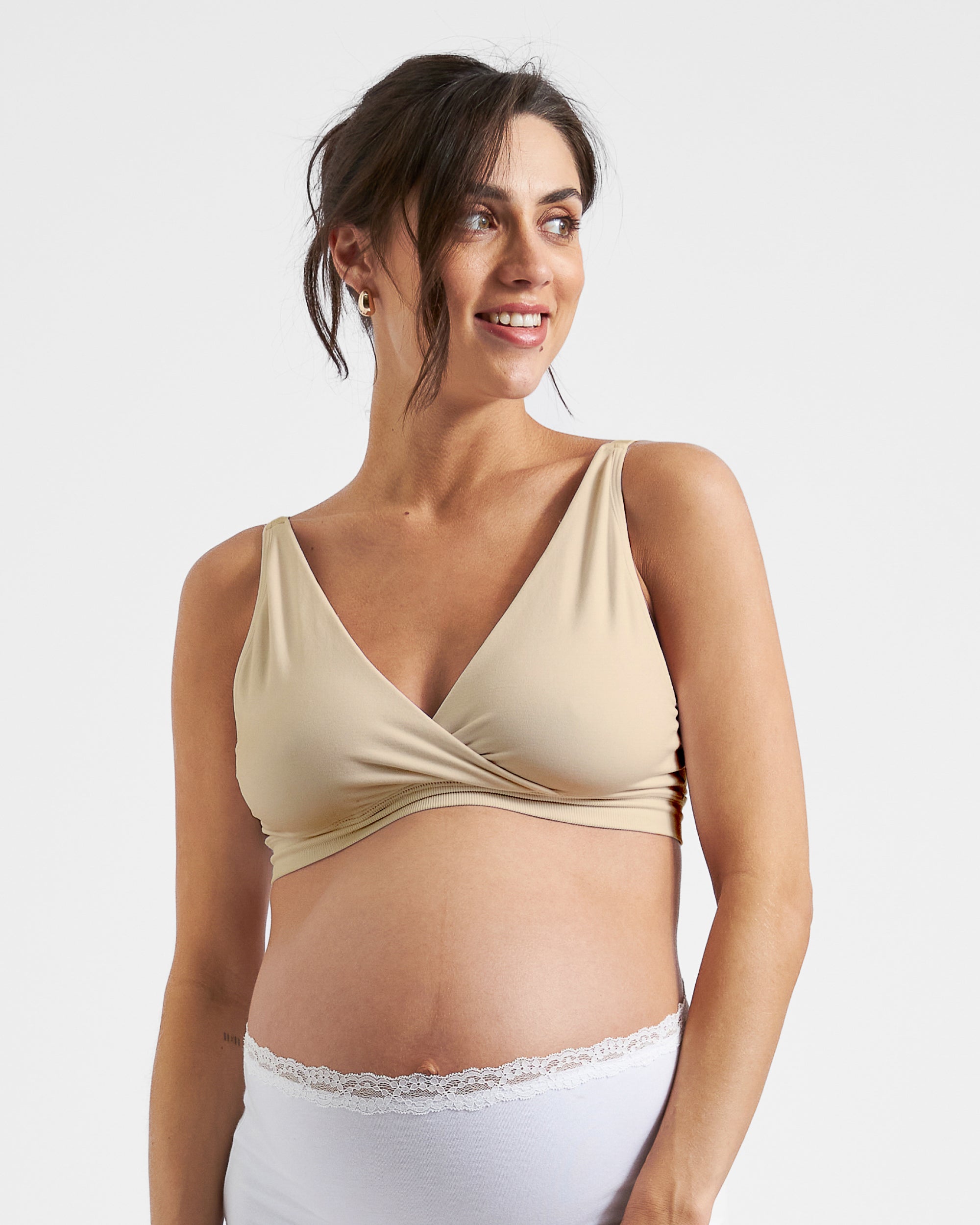 Seamless Nursing Bralette  Natural