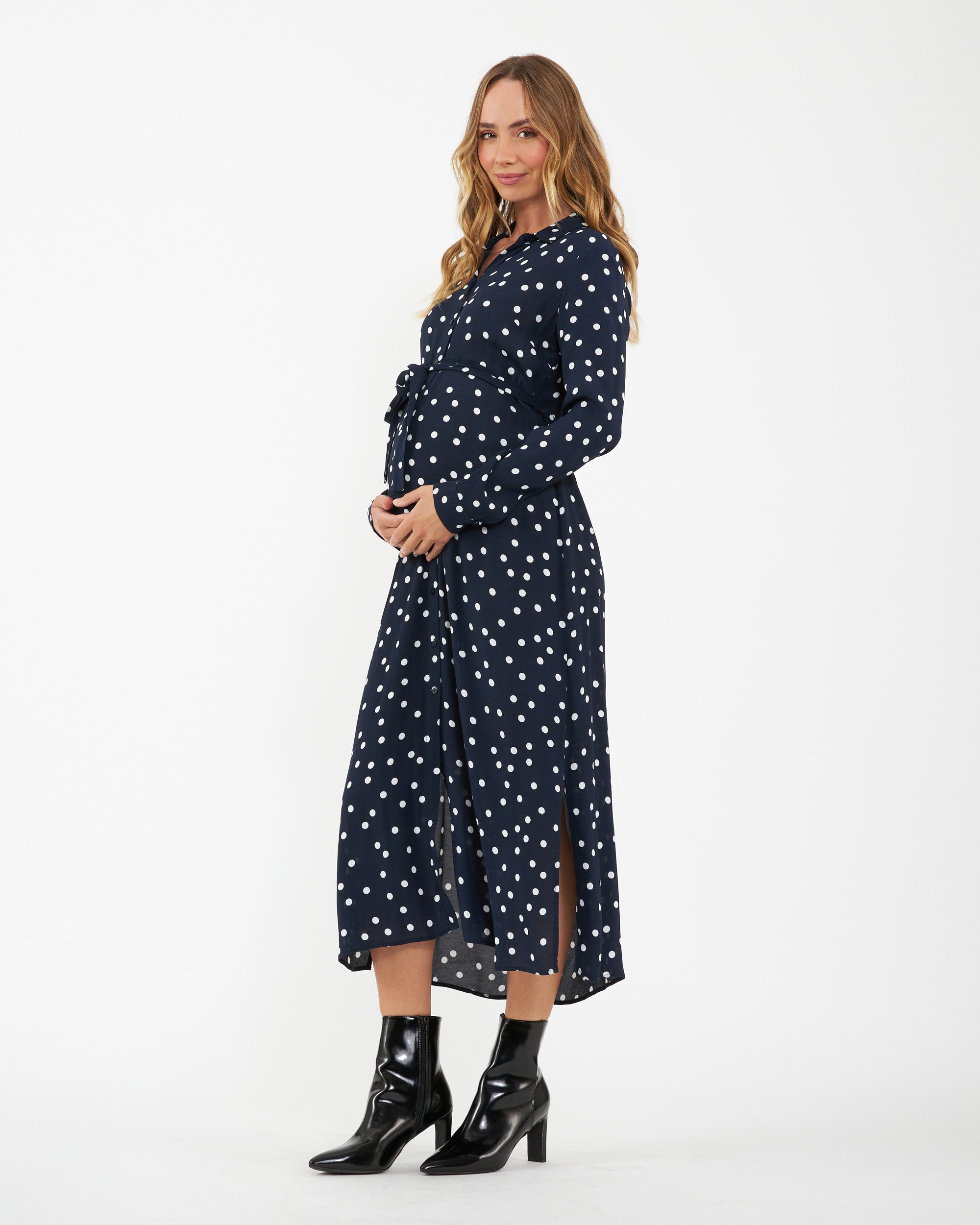 Spotted store shirt dress