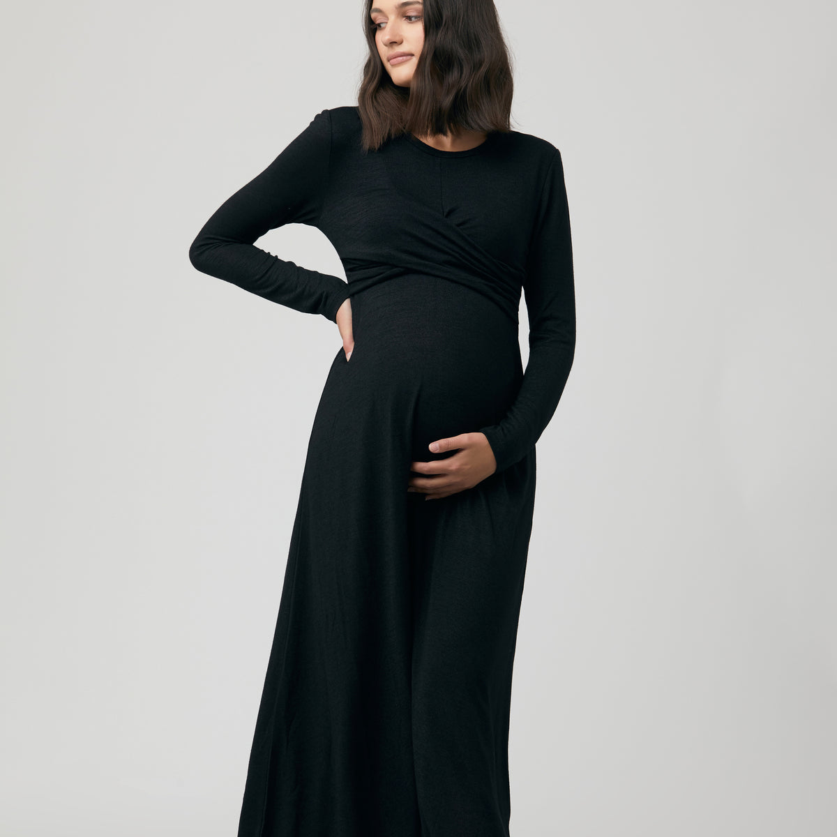 Armoire  Rent this Soon Maternity Tara Twisted Front Flare Maternity Dress