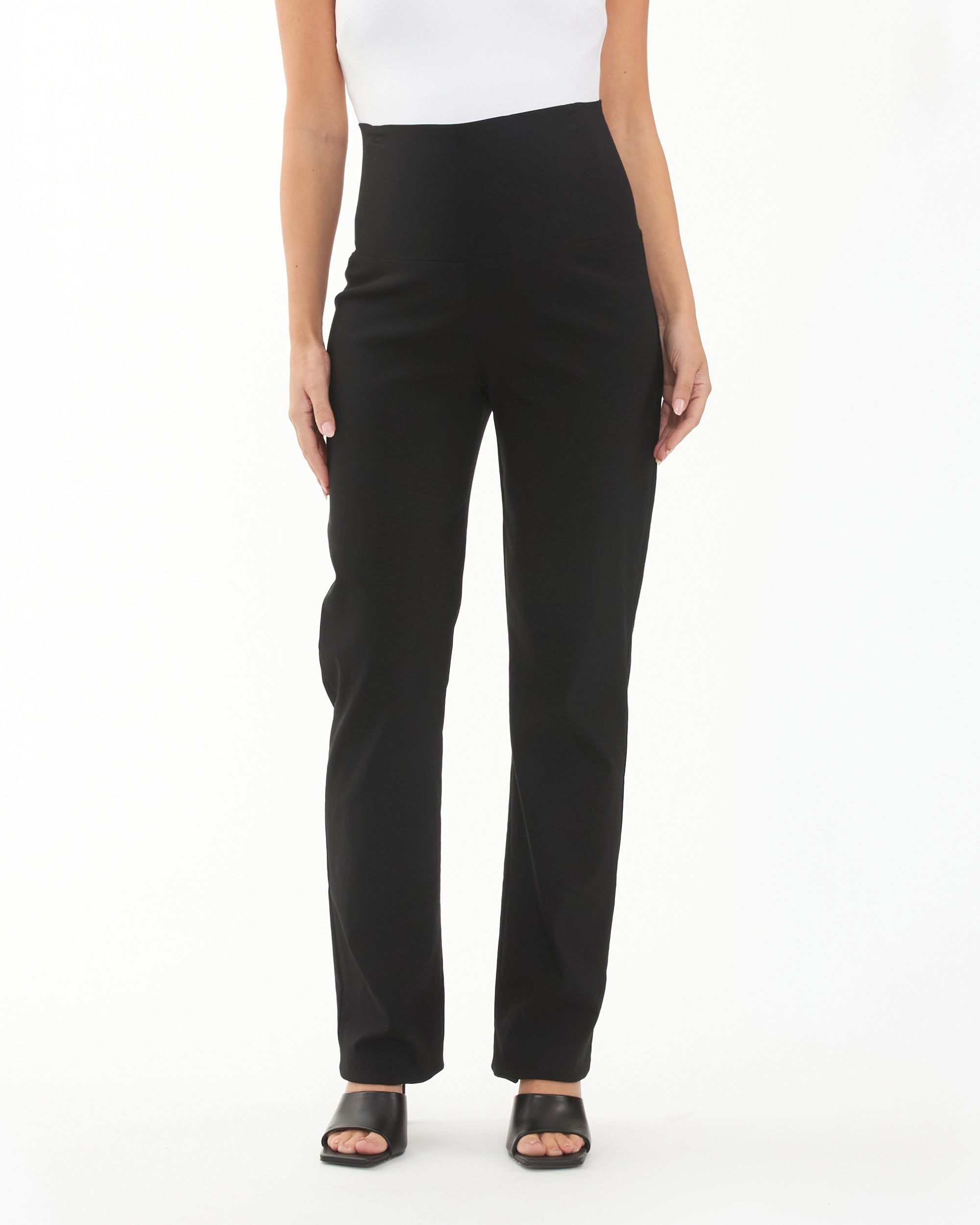 Straight leg black outlet slacks