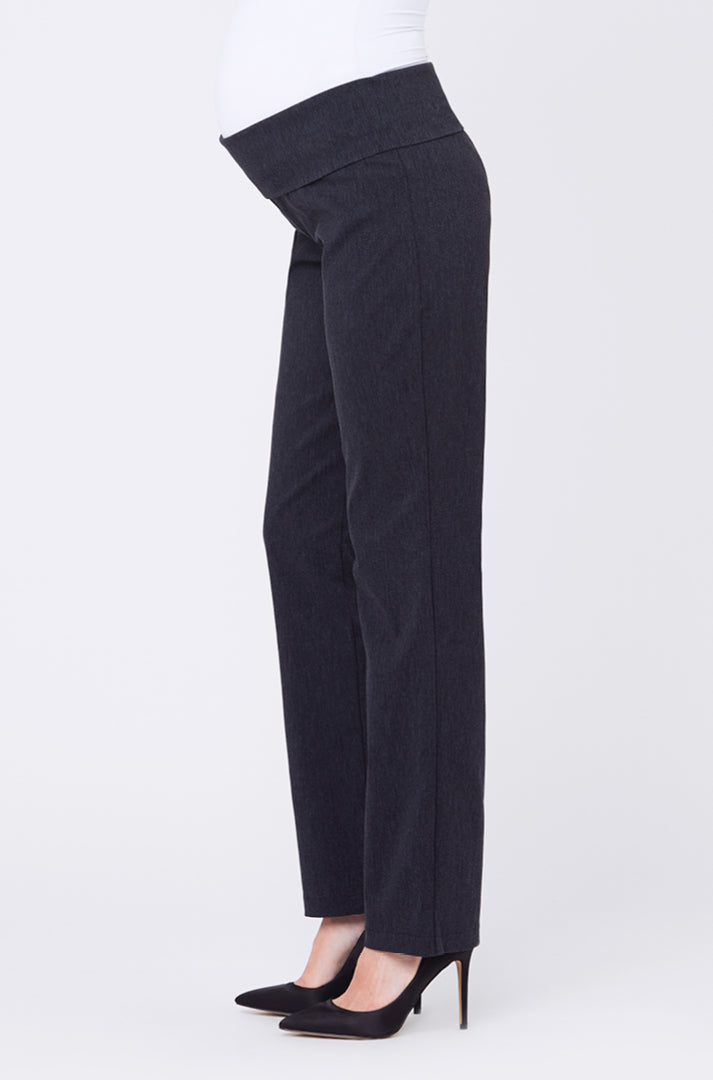 Phoenix Straight Leg Pant Charcoal Marle