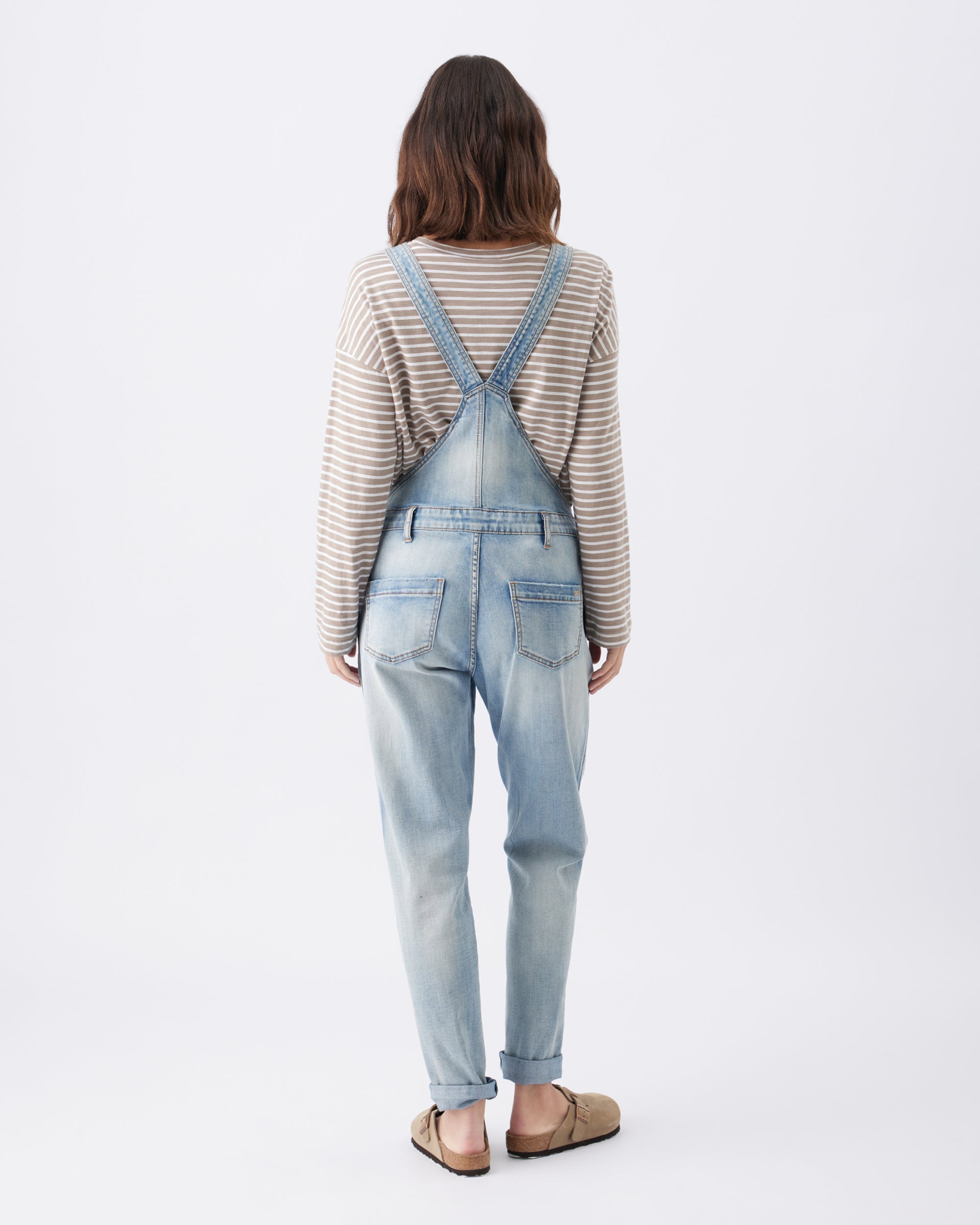 Denim Overalls Pale Blue