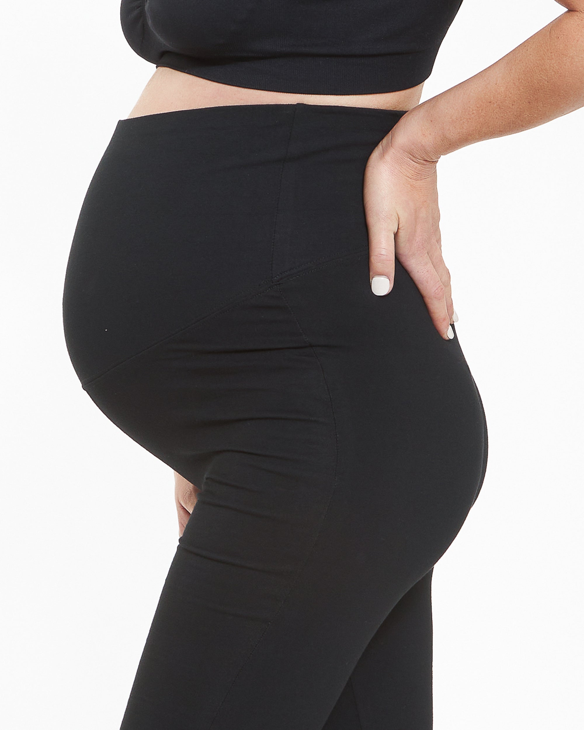 Sleek Pocket-Free Maternity & Postnatal Leggings - Soft Black – Natal Active