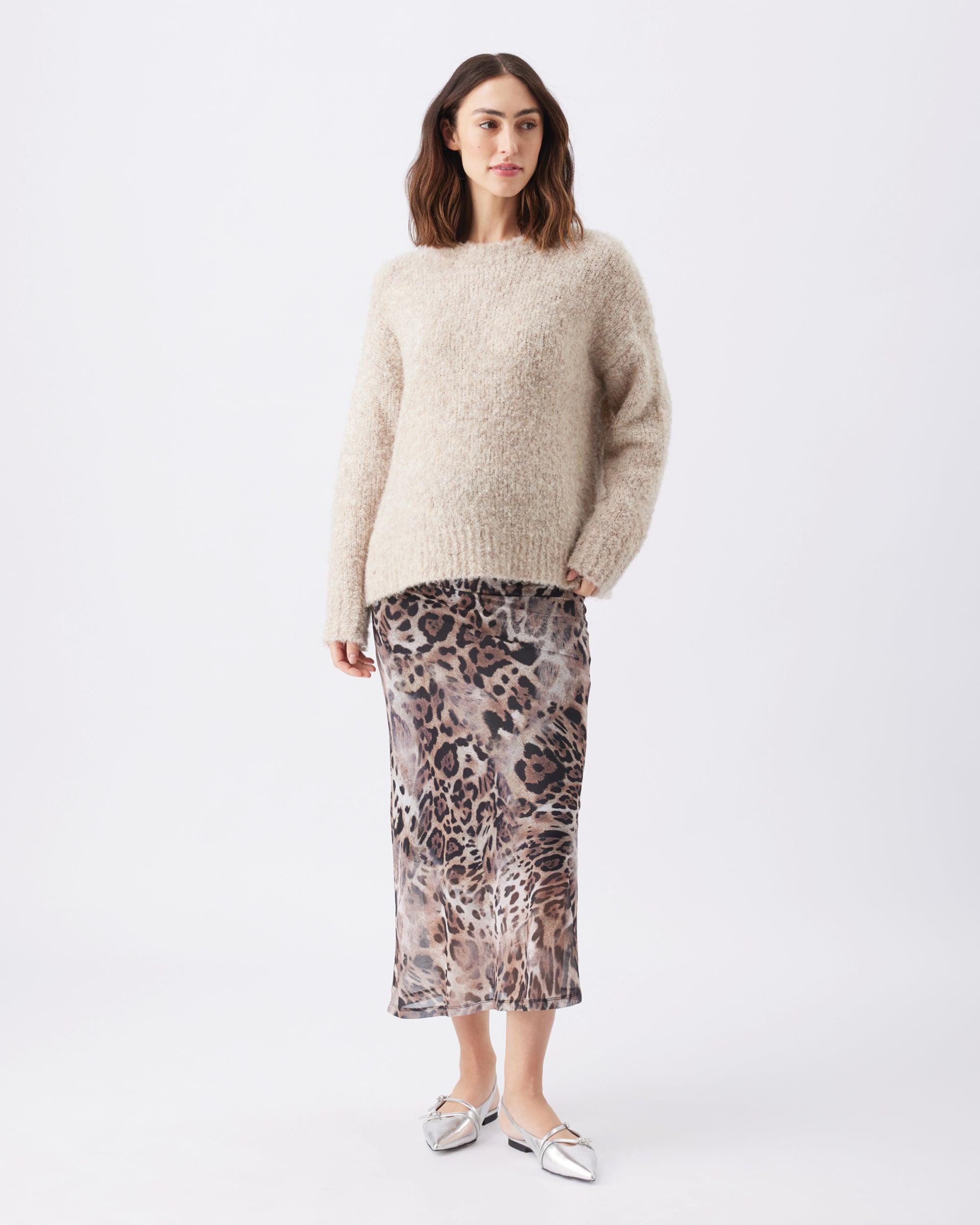 Savannah Mesh Skirt Latte