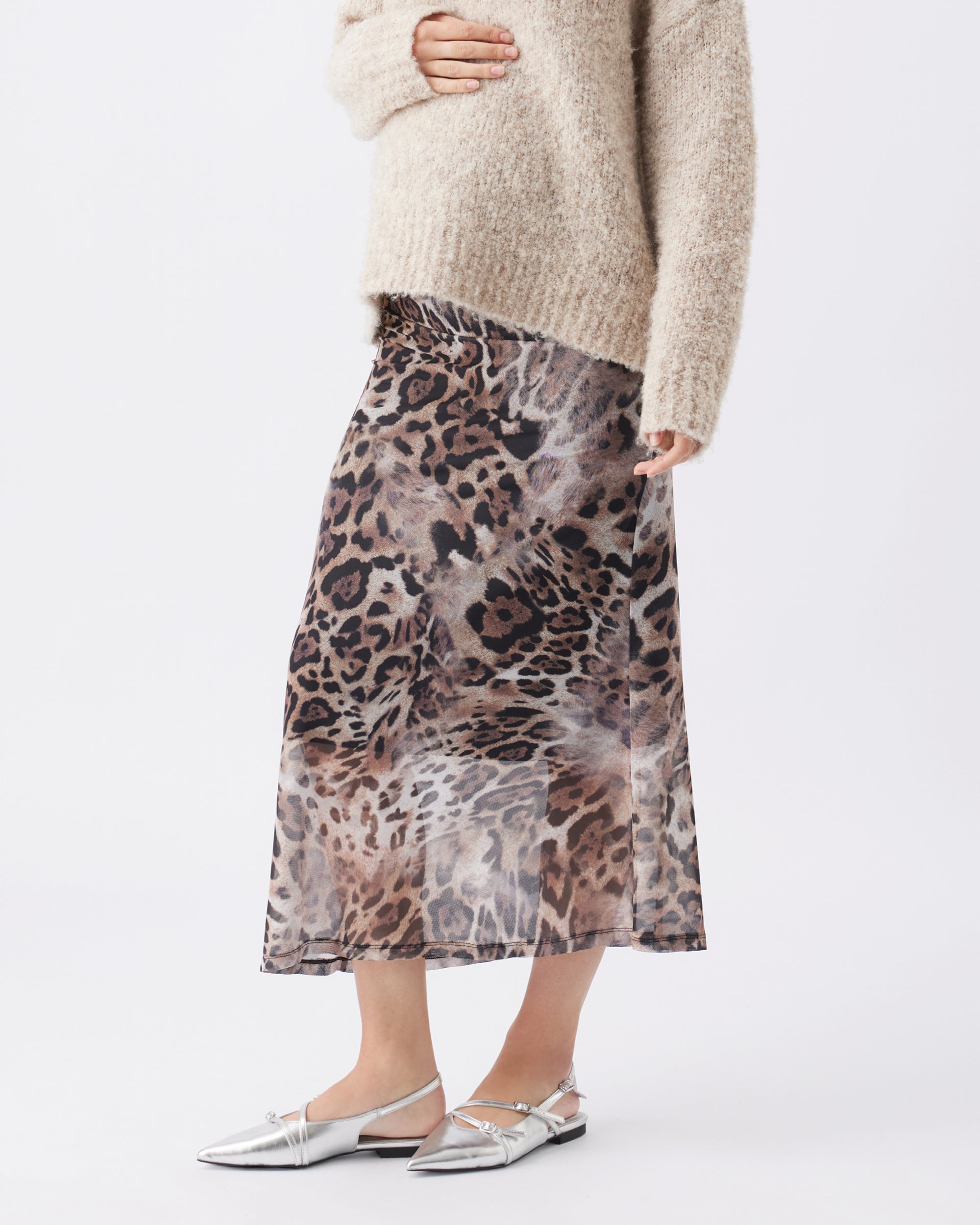 Savannah Mesh Skirt Latte