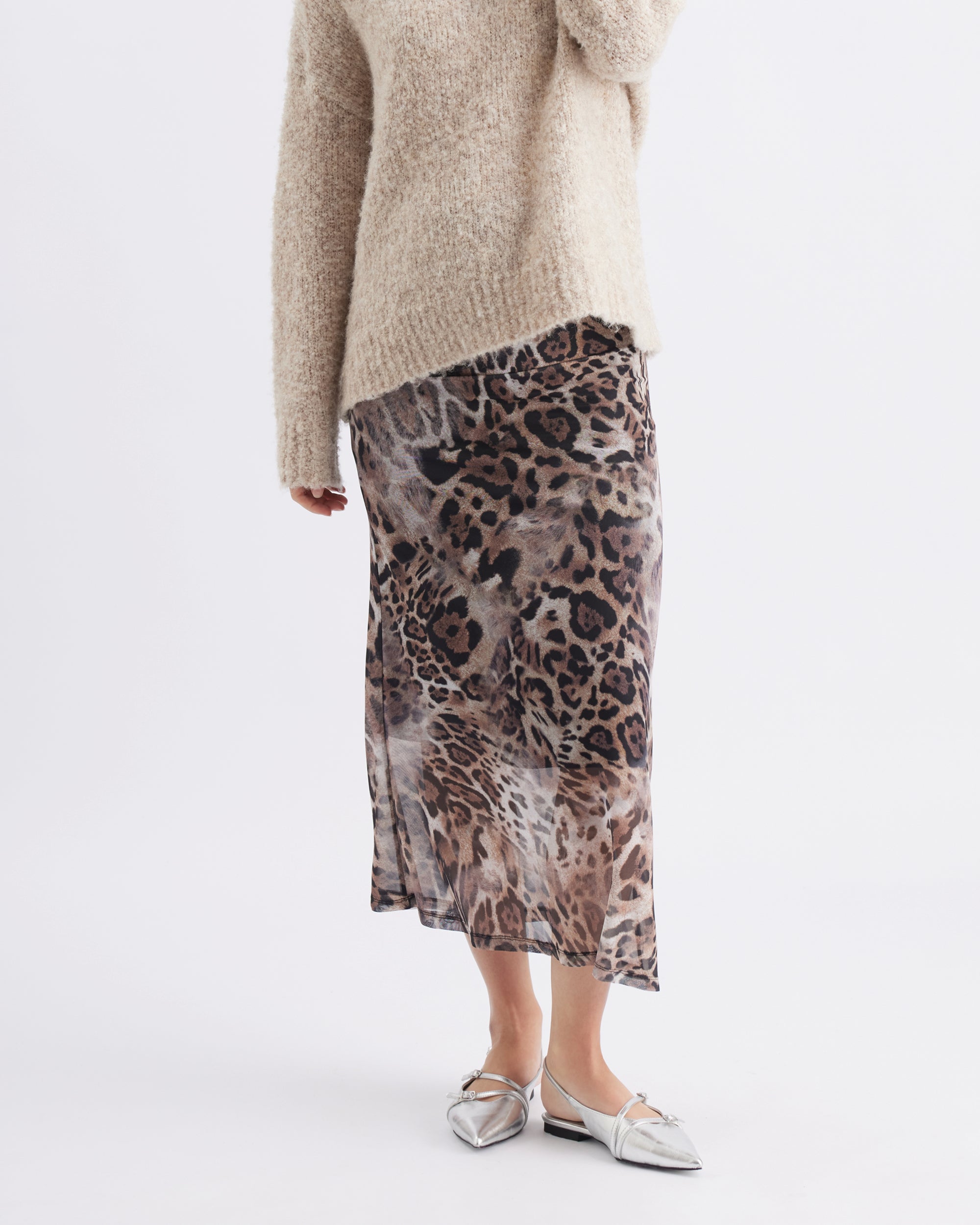 Savannah Mesh Skirt Latte