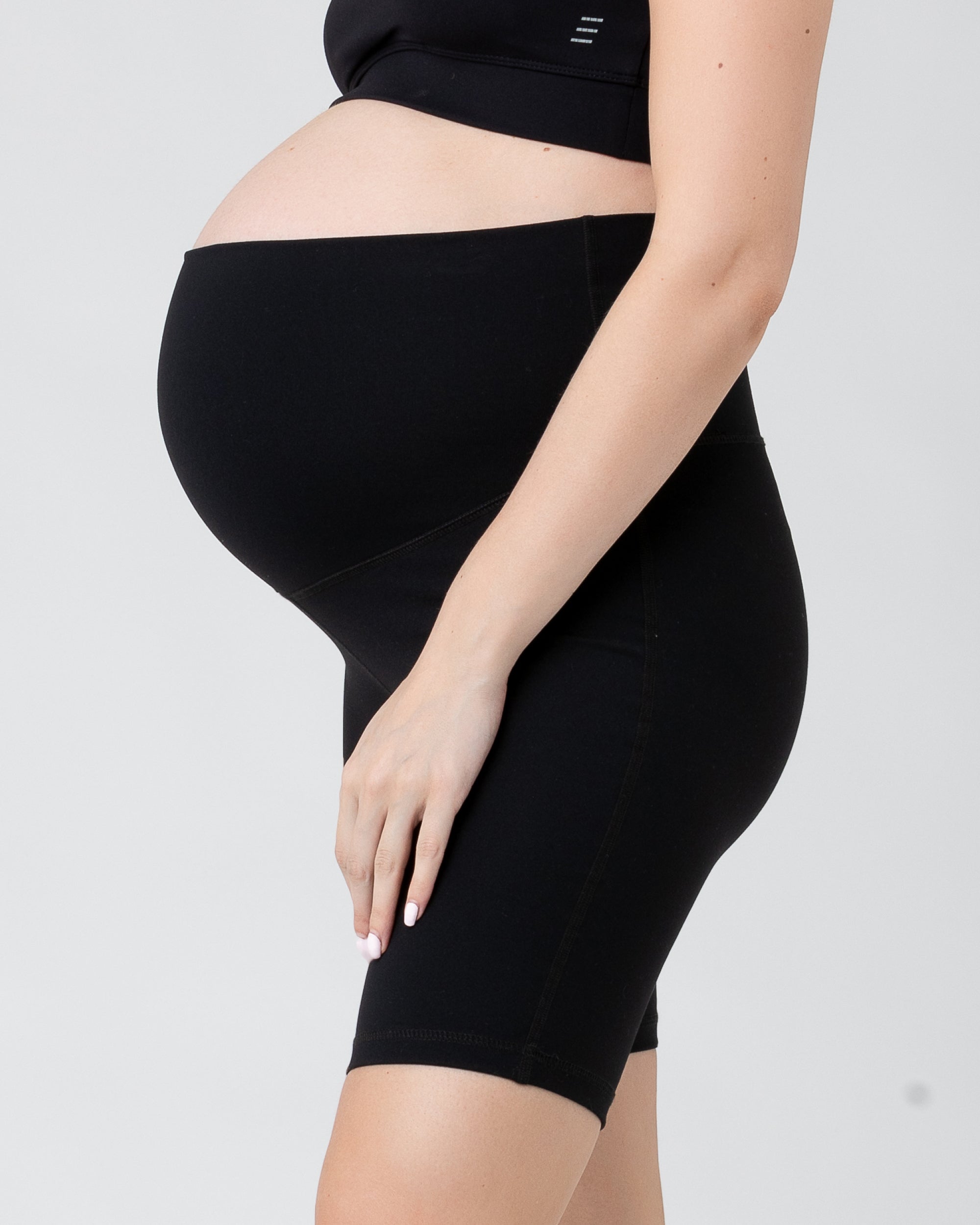 Ripe Maternity Active Over Tummy Bike Short - Black - Momease Baby Boutique