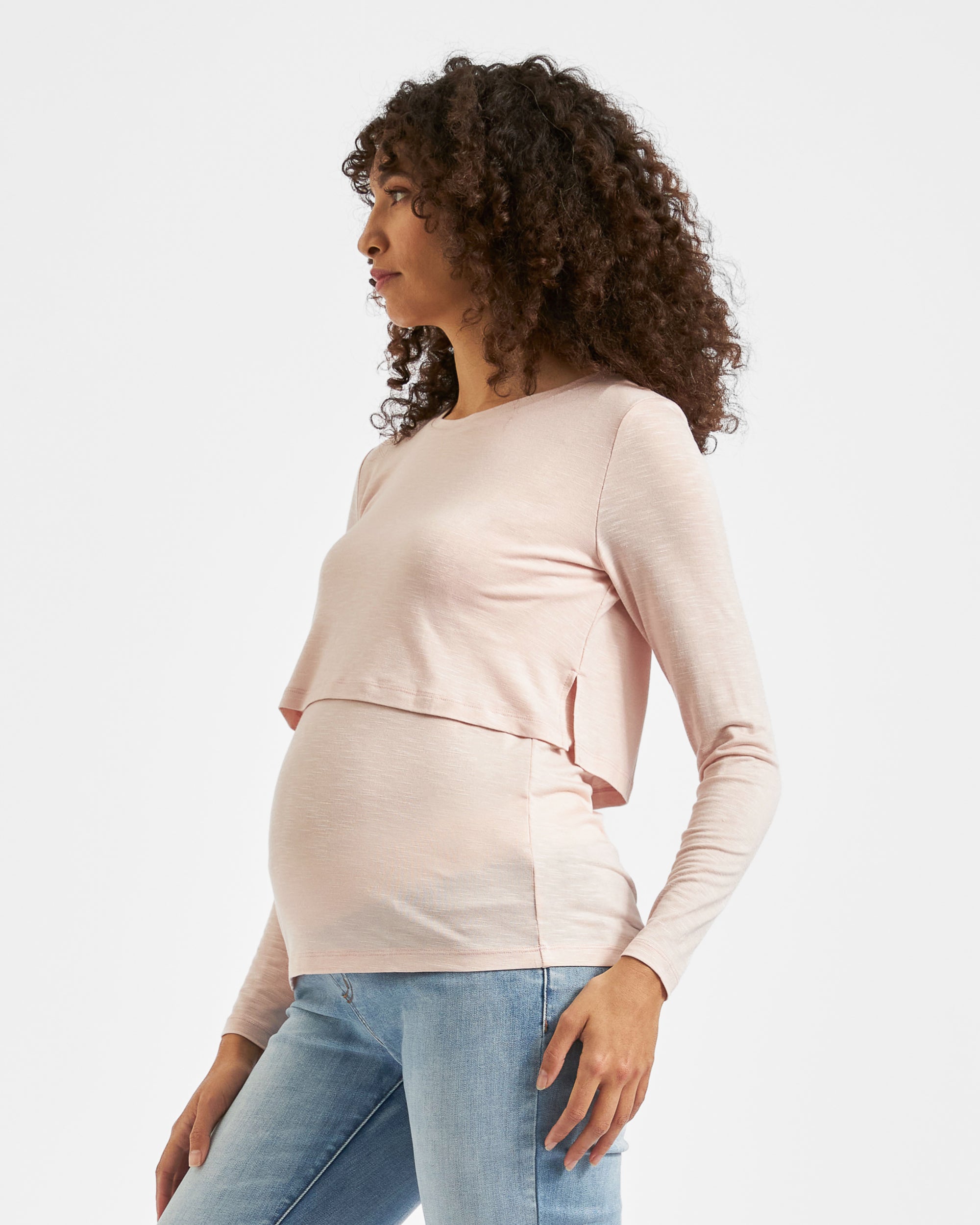 Leah Nursing Top Pink Sand