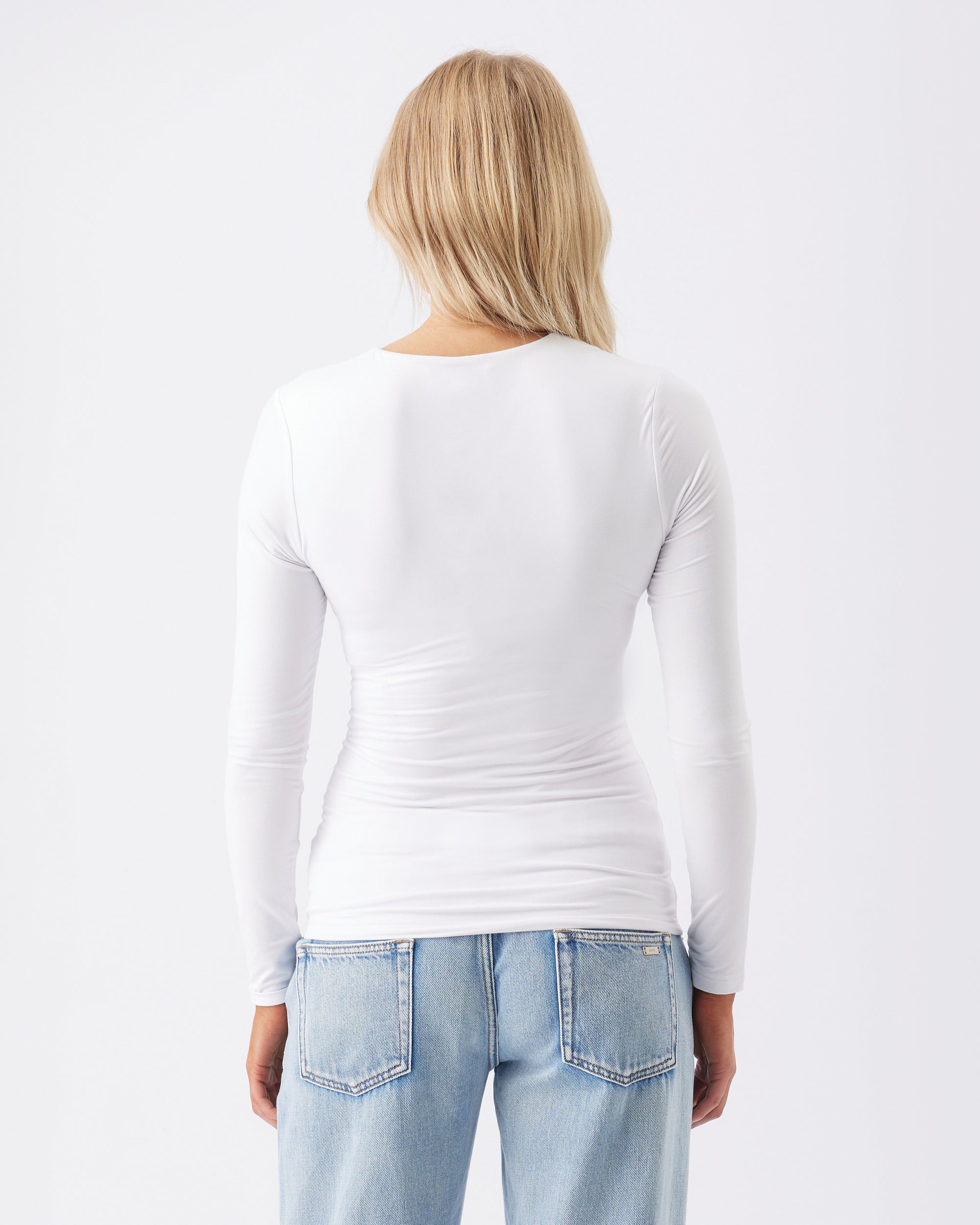 Luxe Knit Nursing Top  White